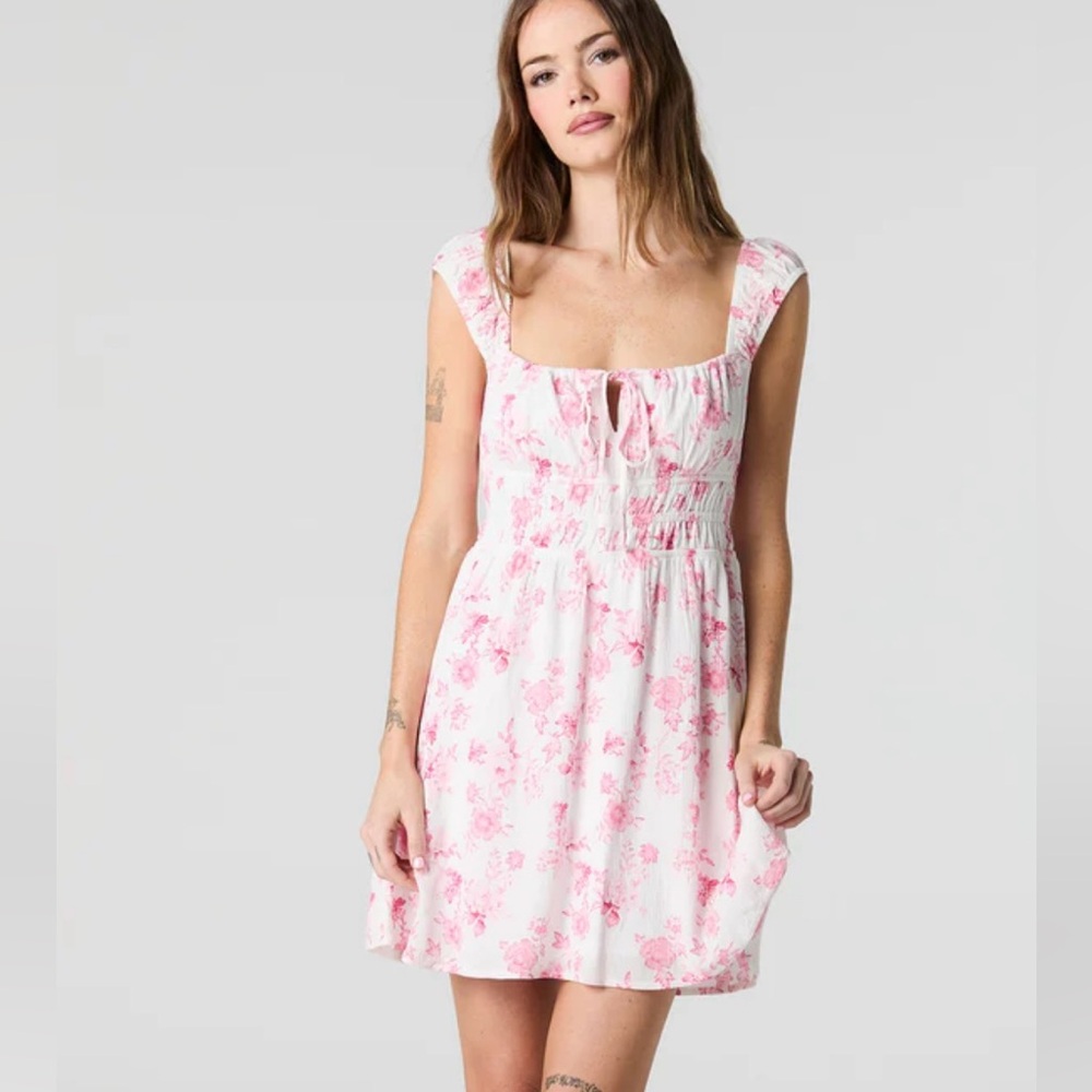 Cut-Out Back Milkmaid Mini Dress